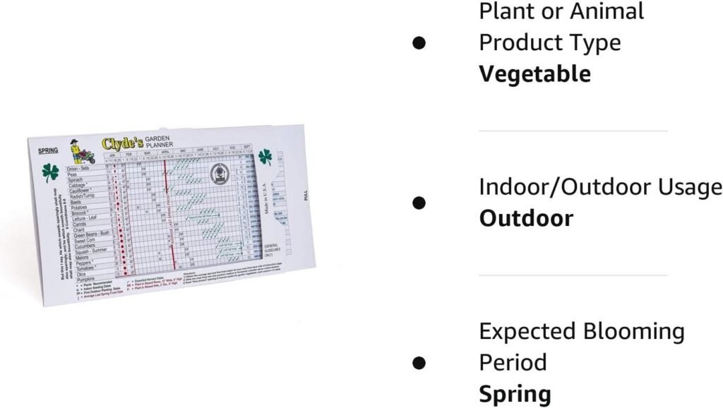 Clydes Garden Planner - Clydes Vegetable Planting Slide Chart